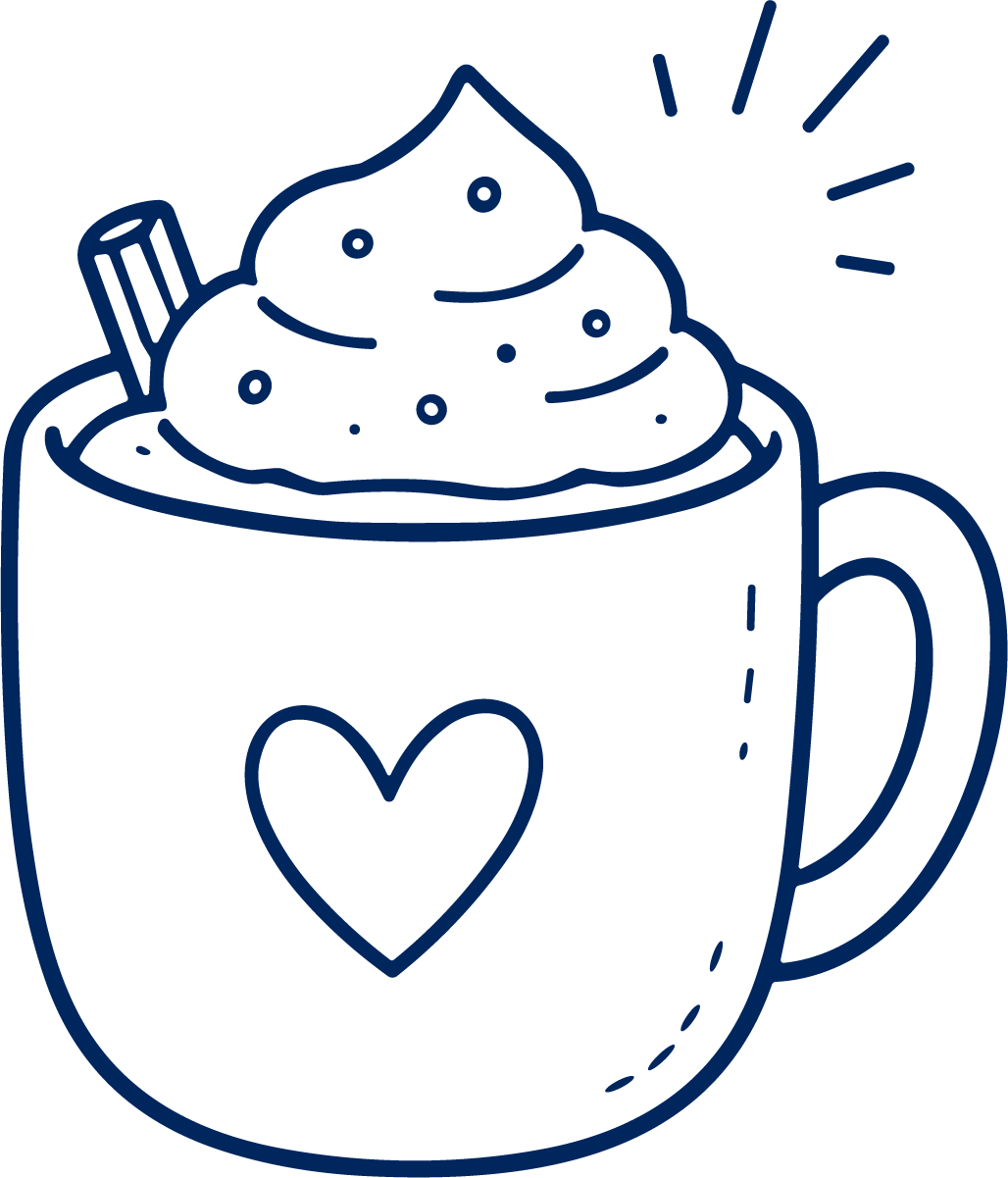 Hot Chocolate Mug SVG Cozy Sketch Vector - Image 1