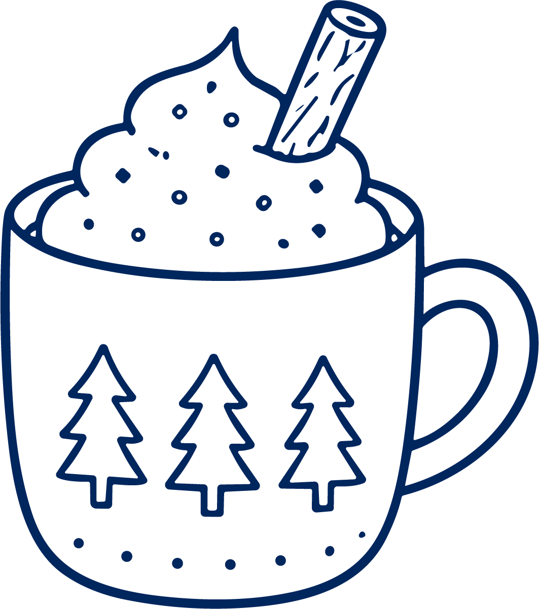 Hot Cocoa Mug SVG Cozy Holiday Vector - Image 1