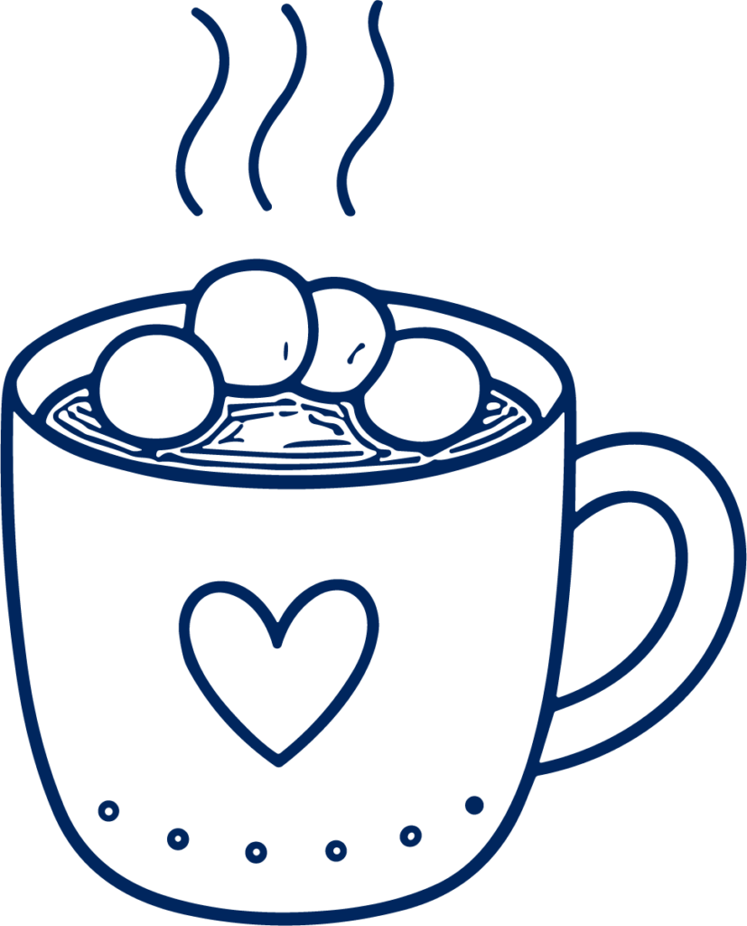 Hot Cocoa Mug SVG Cozy Line Art Vector