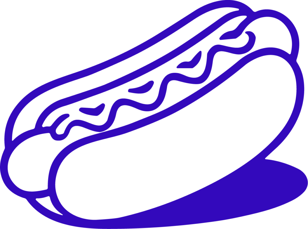 Hot Dog SVG Bold Outline Vector
