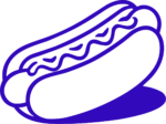 Hot Dog SVG Bold Outline Vector