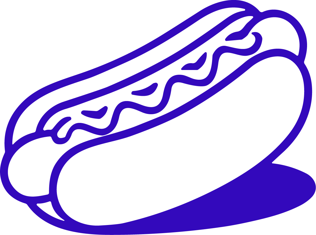 Hot Dog SVG Bold Outline Vector - Image 1