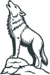 Howling Wolf SVG Rugged Wilderness Vector