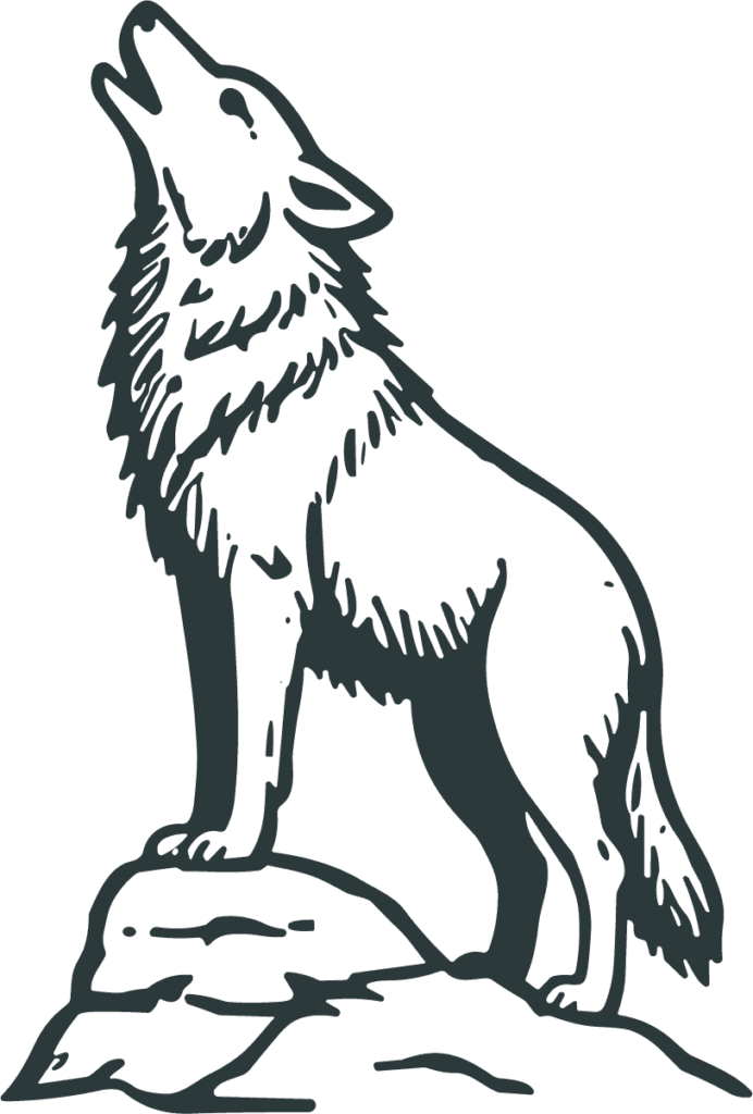 Howling Wolf SVG Rugged Wilderness Vector