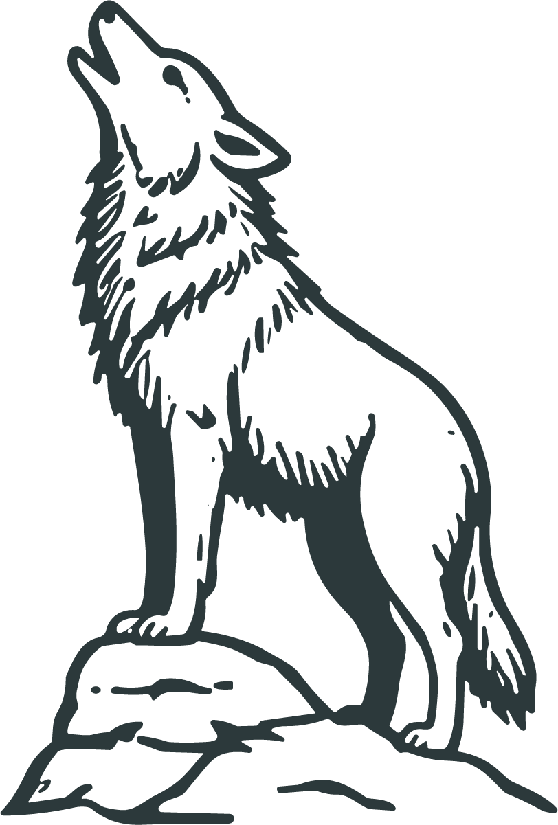 Howling Wolf SVG Rugged Wilderness Vector - Image 1