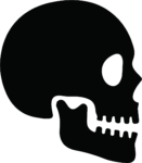 Human Skull SVG Bold Silhouette Vector