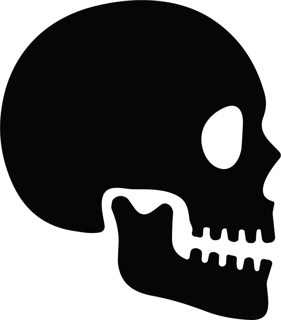 Human Skull SVG Bold Silhouette Vector