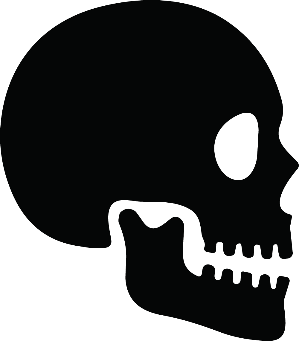 Human Skull SVG Bold Silhouette Vector - Image 1
