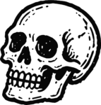 Human Skull SVG Bold Tattoo Vector
