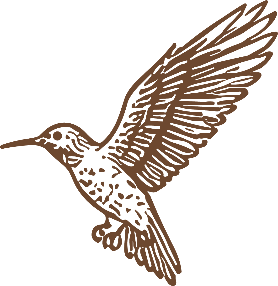 Hummingbird SVG Flowing Line Art Vector - Image 1
