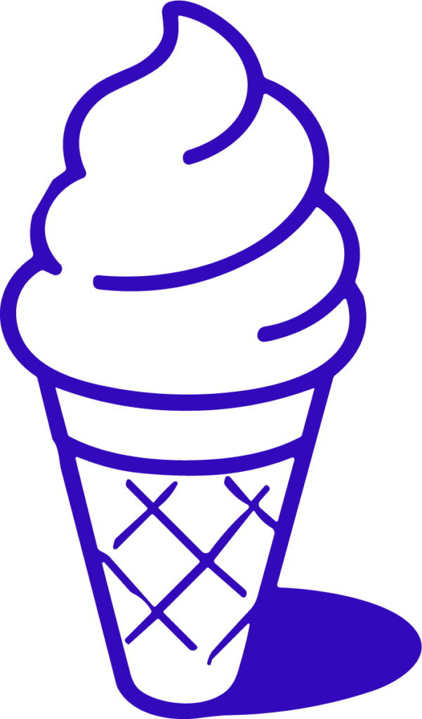 Ice Cream Cone SVG Swirled Line Art Vector