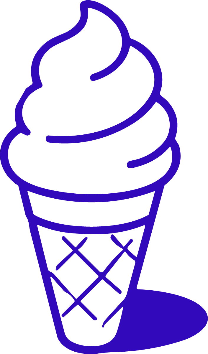 Ice Cream Cone SVG Swirled Line Art Vector - Image 1