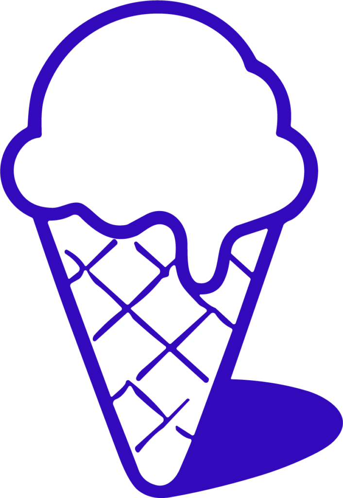Ice Cream Cone SVG Melting Outline Vector
