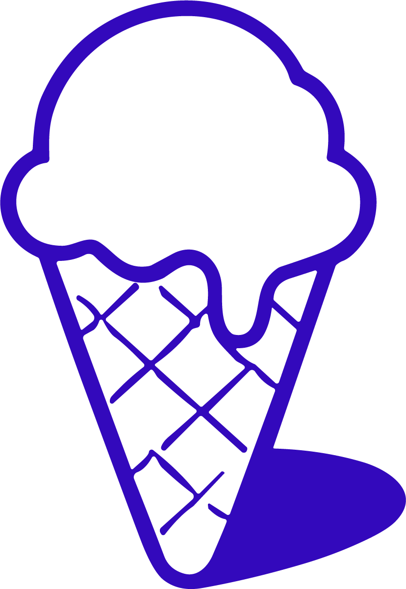 Ice Cream Cone SVG Melting Outline Vector - Image 1