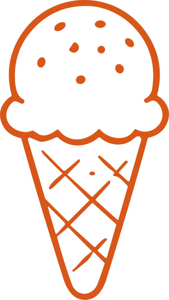 Ice Cream Cone SVG Sprinkled Outline Vector