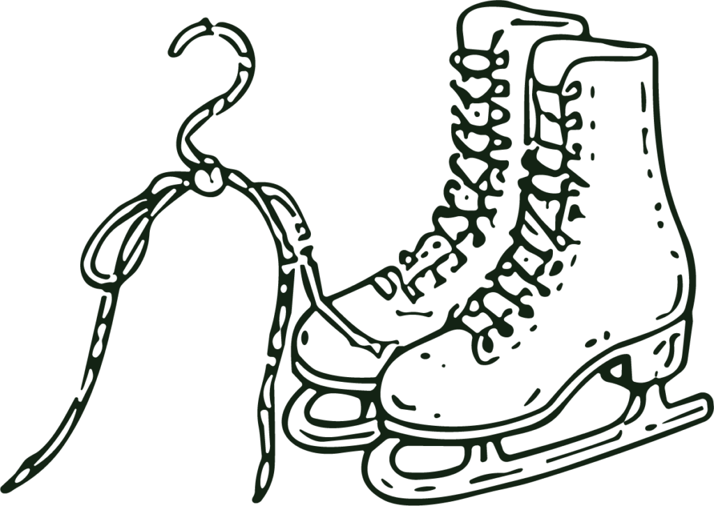 Ice Skates SVG Sketchy Outline Vector