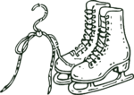 Ice Skates SVG Sketchy Outline Vector