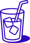 Iced Drink Glass SVG Bold Outline Vector
