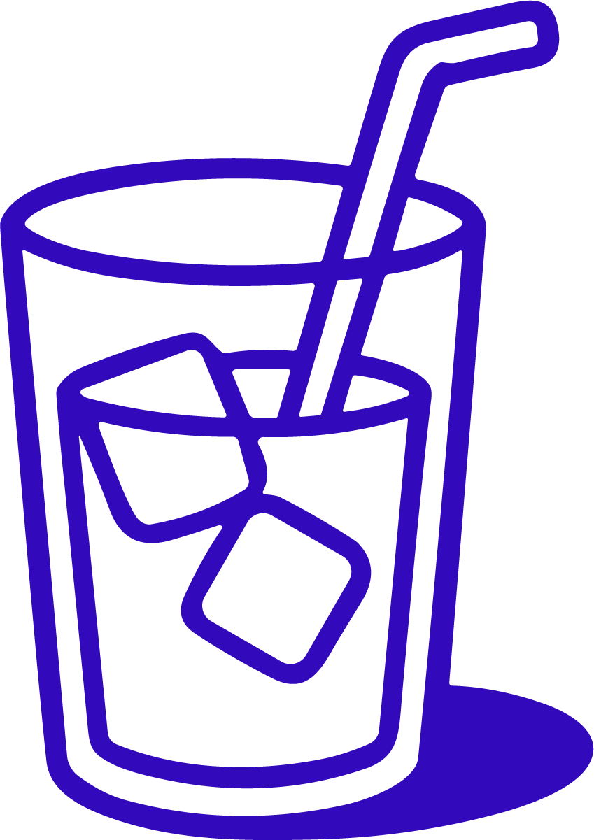 Iced Drink Glass SVG Bold Outline Vector - Image 1