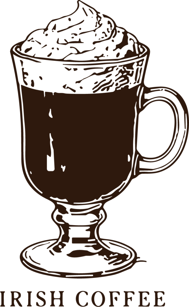 Irish Coffee SVG Sketchy Line Vector