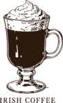Irish Coffee SVG Sketchy Line Vector