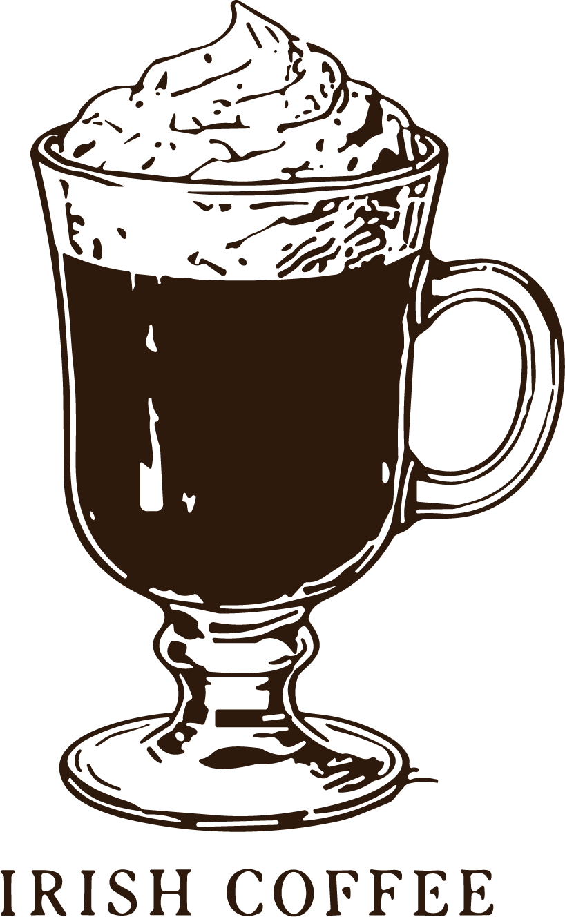 Irish Coffee SVG Sketchy Line Vector - Image 1
