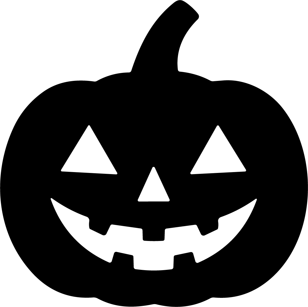 Jack-O-Lantern SVG Grinning Silhouette Vector - Image 1