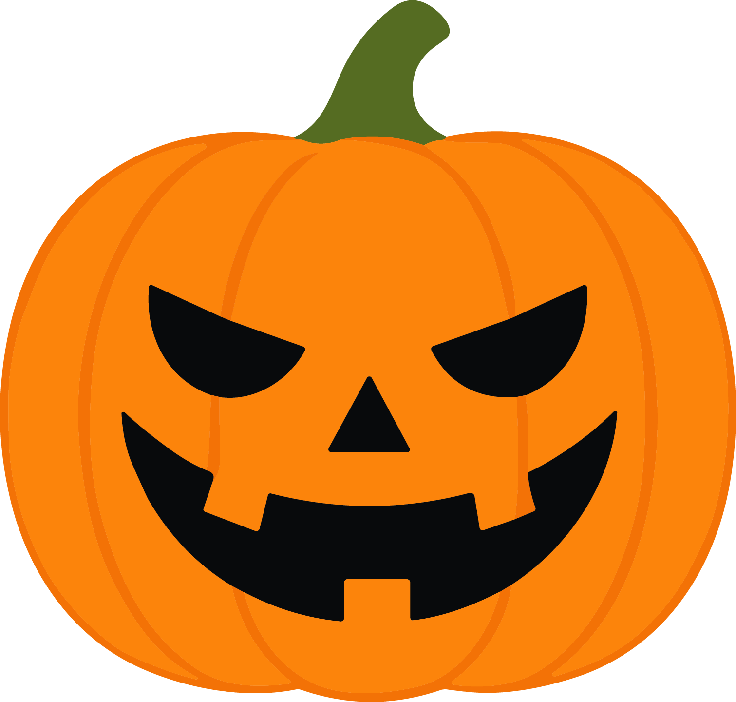 Jack O Lantern SVG Grinning Spooky Vector - Image 1