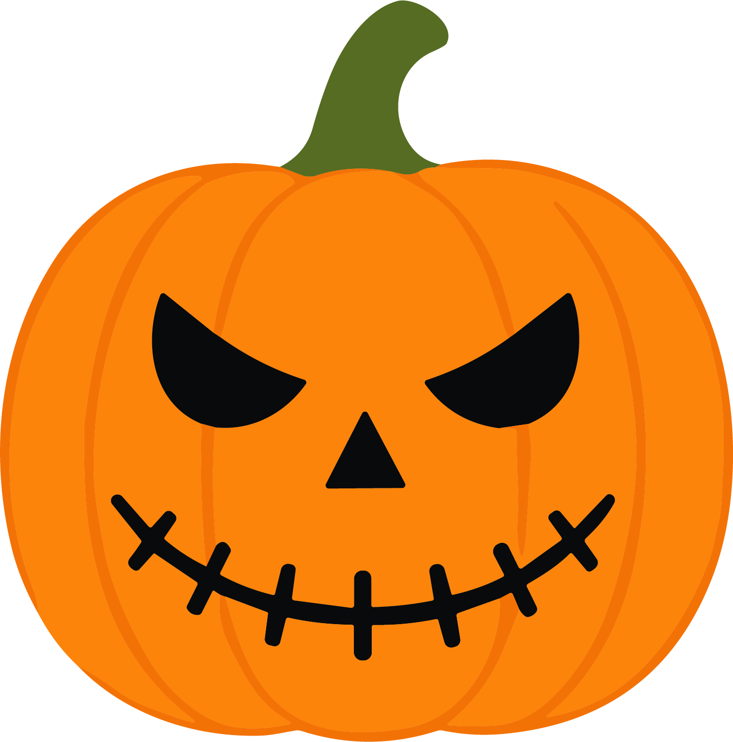 Jack-O-Lantern Pumpkin SVG Wicked Grin Vector - Image 1