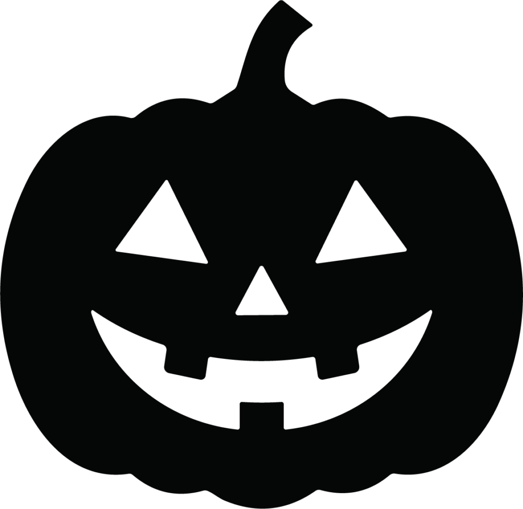 Jack-O-Lantern Pumpkin SVG Grinning Silhouette Vector