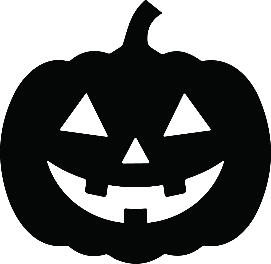 Jack-O-Lantern Pumpkin SVG Grinning Silhouette Vector - Image 1