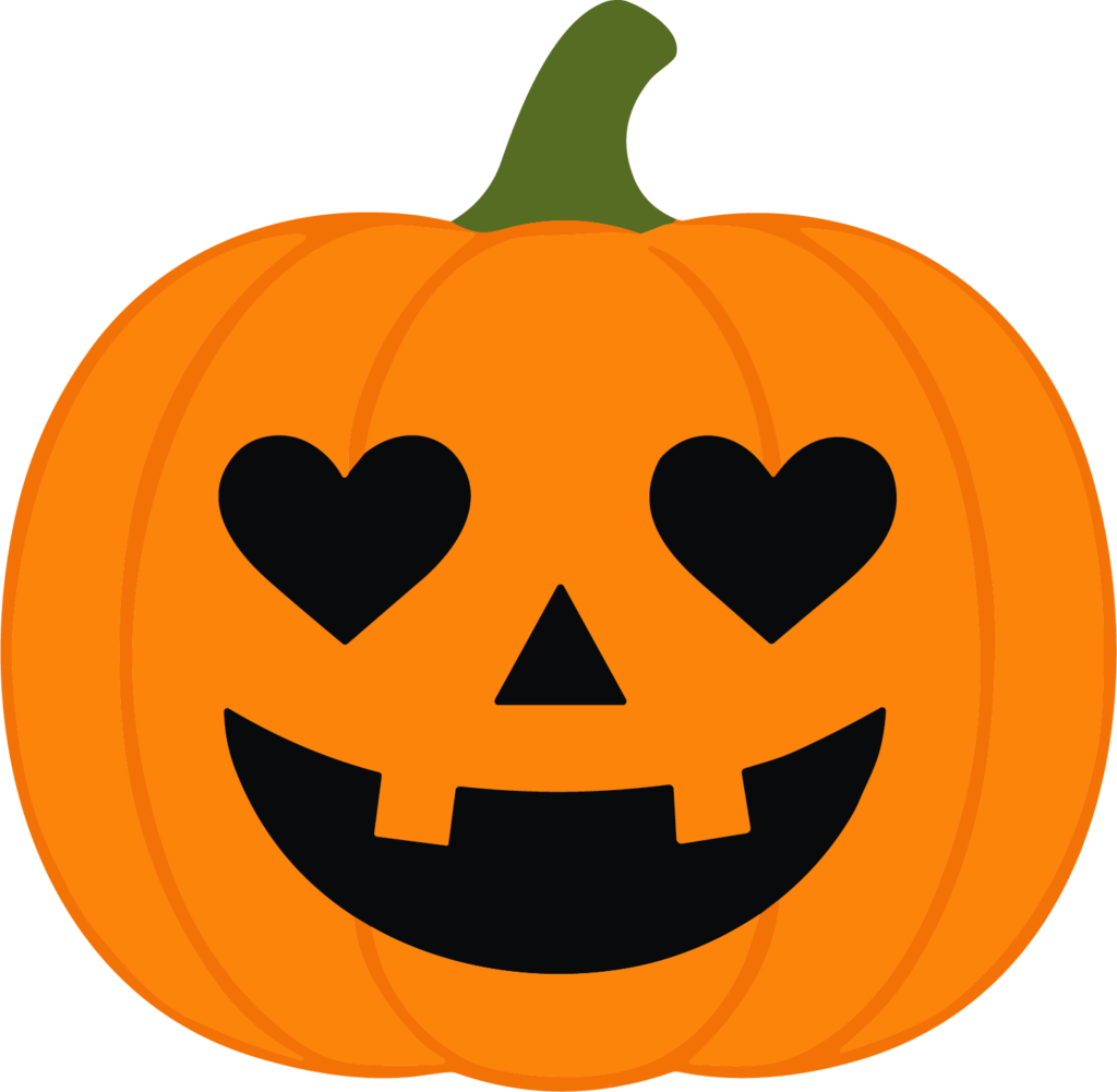 Jack-O-Lantern Pumpkin SVG Lovestruck Grin Vector