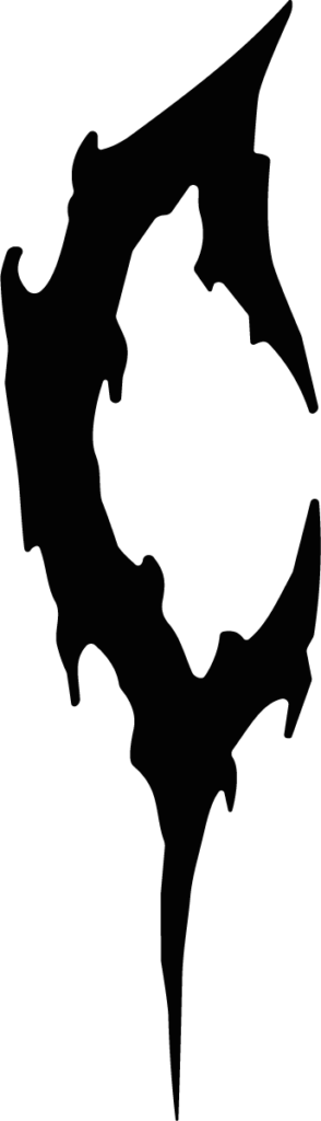 Jagged Crescent Shape SVG Dark Silhouette Vector