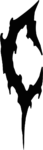 Jagged Crescent Shape SVG Dark Silhouette Vector