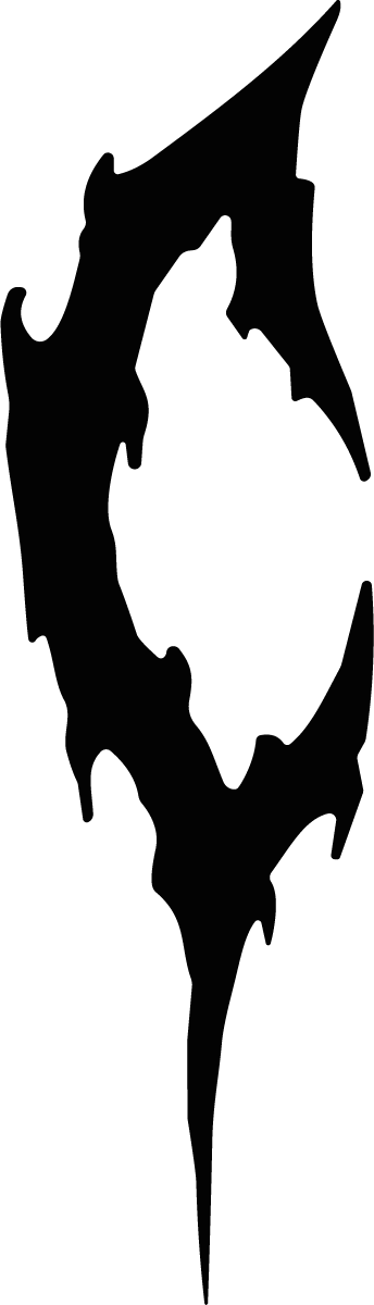 Jagged Crescent Shape SVG Dark Silhouette Vector - Image 1
