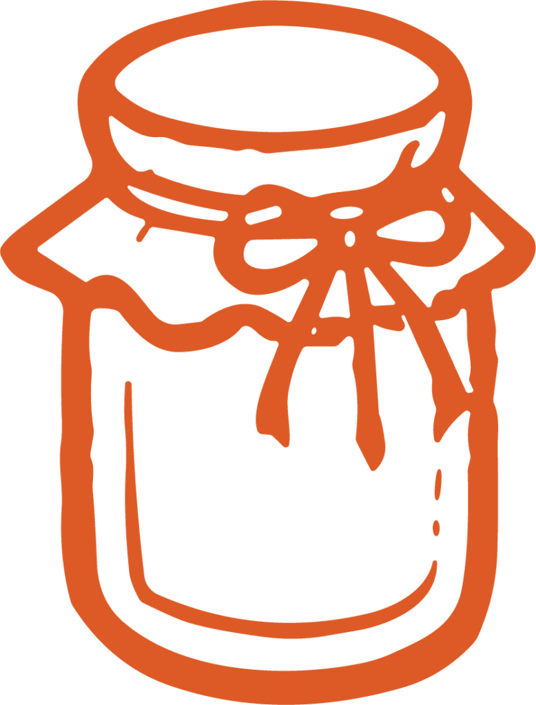 Jam Jar SVG Rustic Outline Vector