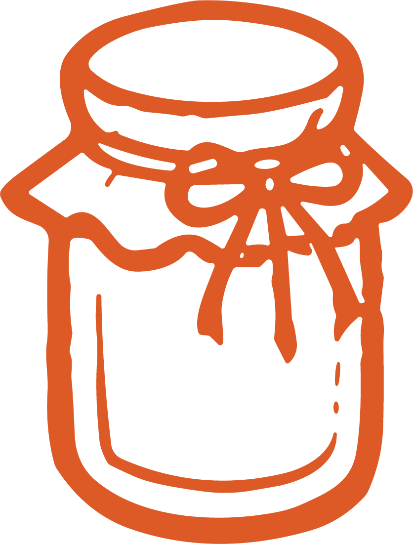 Jam Jar SVG Rustic Outline Vector - Image 1