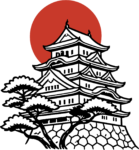 Japanese Castle SVG Rising Sun Vector