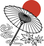 Japanese Umbrella SVG Rising Sun Vector