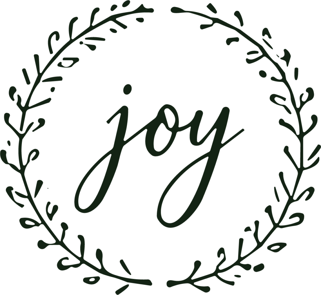 Joy Wreath SVG Rustic Script Vector