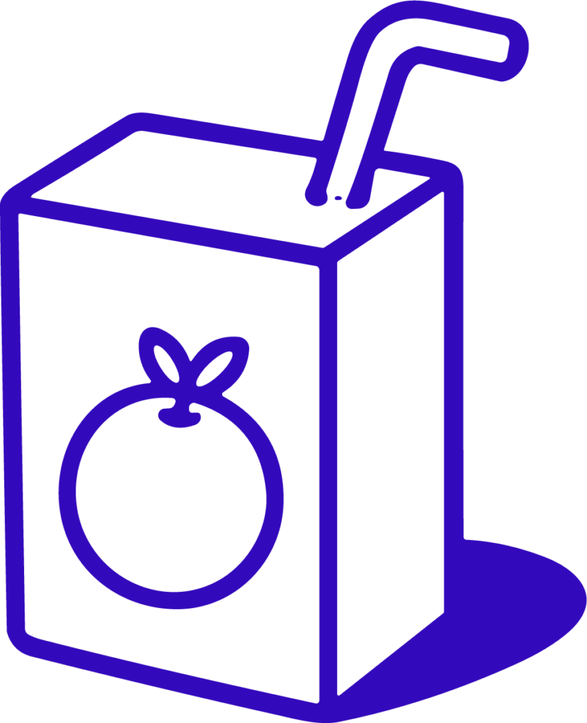 Juice Box SVG Bold Outline Vector