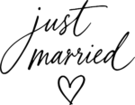 Just Married Lettering SVG Romantic Script Vector