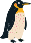 King Penguin SVG Speckled Flat Illustration Vector