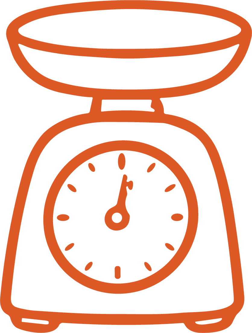 Kitchen Scale SVG Simple Outline Vector - Image 1