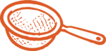 Kitchen Strainer SVG Sketchy Line Vector