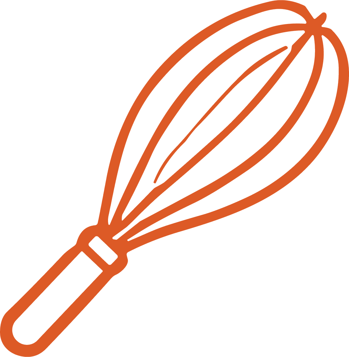Kitchen Whisk SVG Bold Outline Vector - Image 1