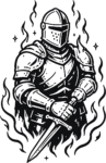 Knight Warrior SVG Blazing Medieval Vector