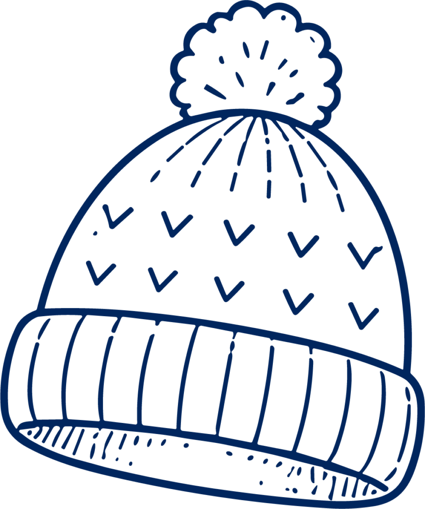 Knit Beanie Hat SVG Cozy Winter Sketch Vector