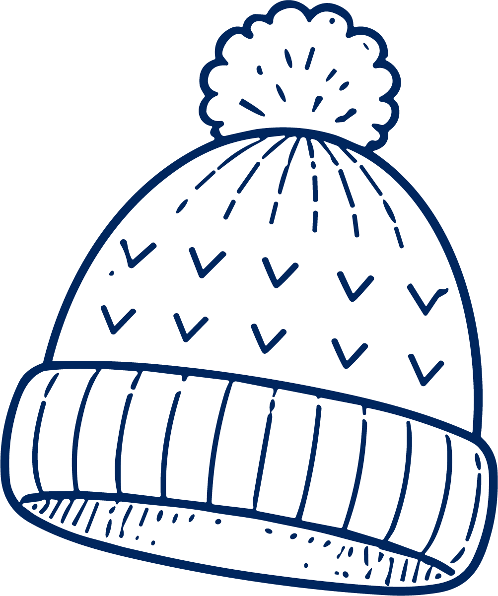 Knit Beanie Hat SVG Cozy Winter Sketch Vector - Image 1
