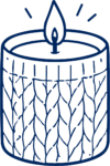 Knit Candle SVG Cozy Line Art Vector